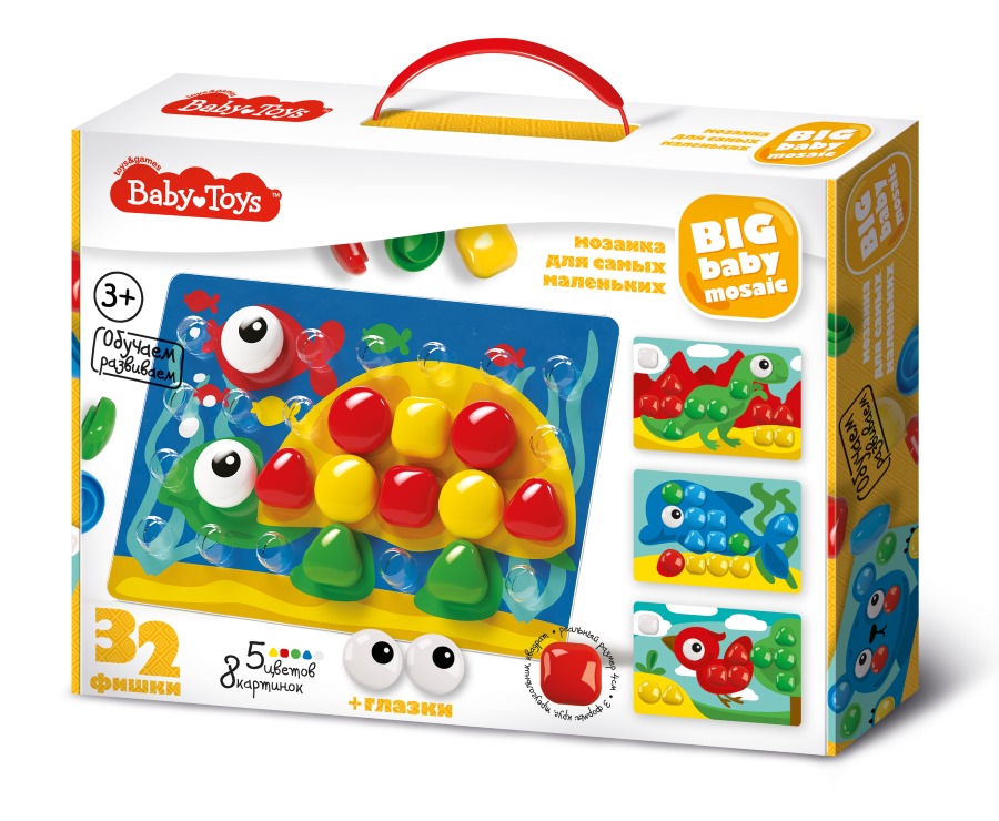 Мозаика для самых маленьких d40/5 цв/32 эл BABY TOYS